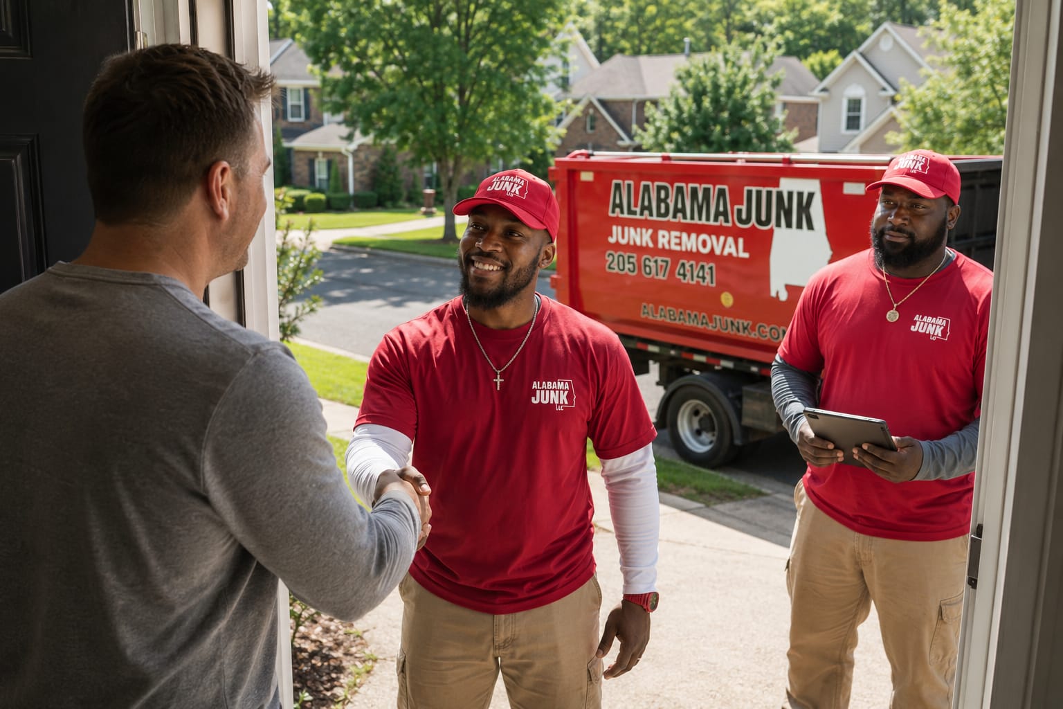 Alabama Junk Removal crew on a job in Tuscaloosa, AL