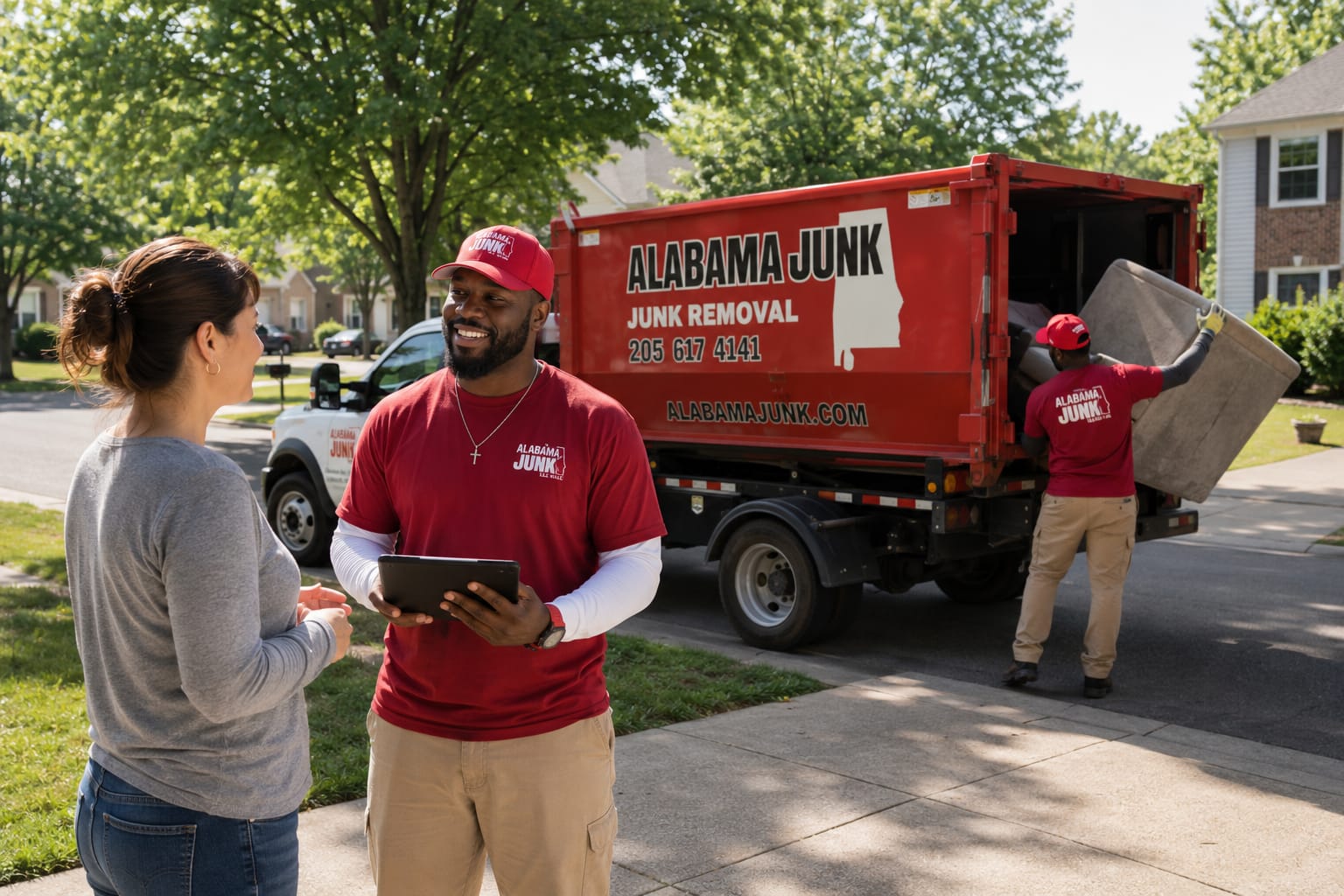 Alabama Junk Removal crew on a job in Vestavia Hills, AL