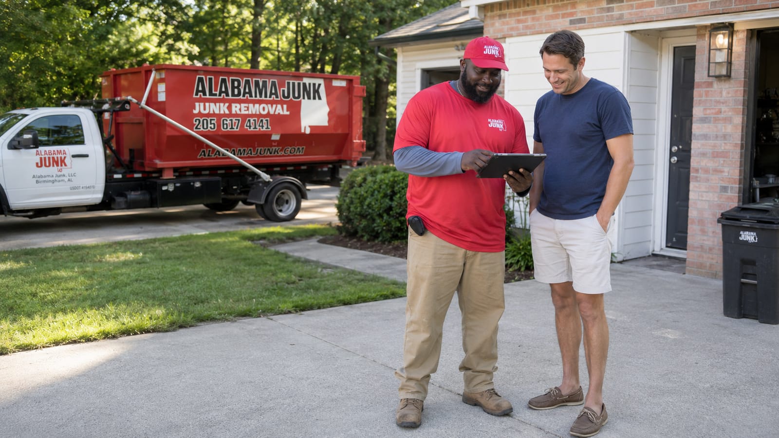 Alabama Junk Removal crew on a job in Chelsea, AL