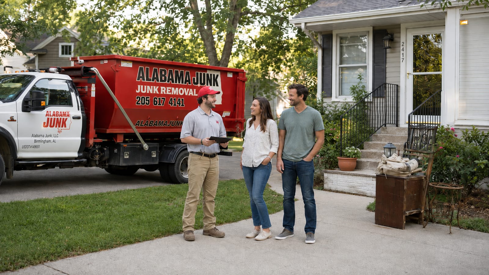 Alabama Junk Removal crew on a job in Homewood, AL
