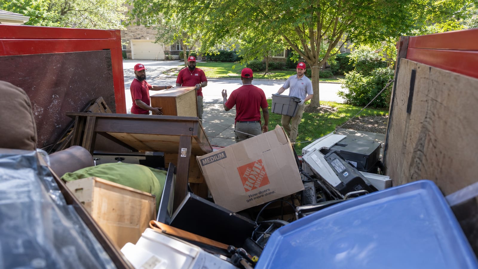Alabama Junk Removal truck loaded on a job in Birmingham